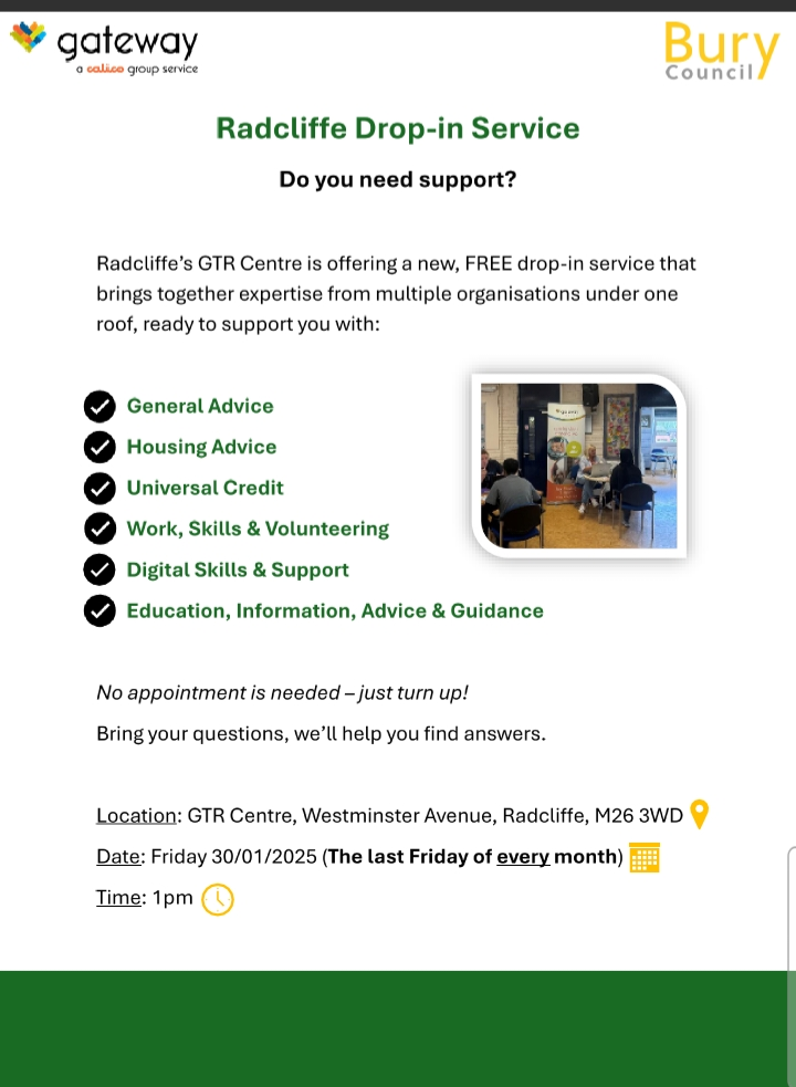 Radcliffe Drop In Service